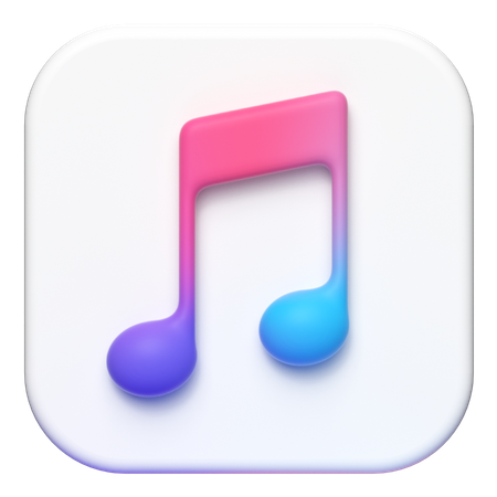 Free Musique iOS  3D Logo