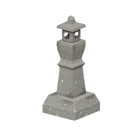 Free Japanese Stone Lantern  3D Illustration