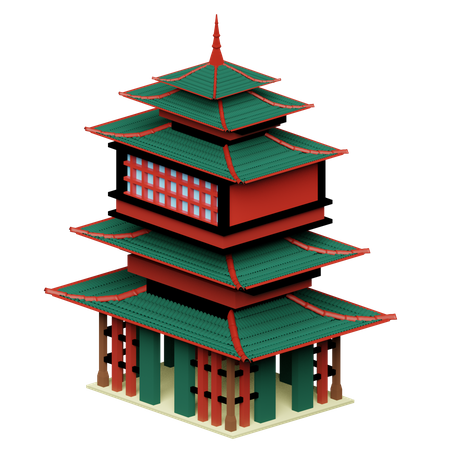 Free Japanischer Tempel  3D Illustration