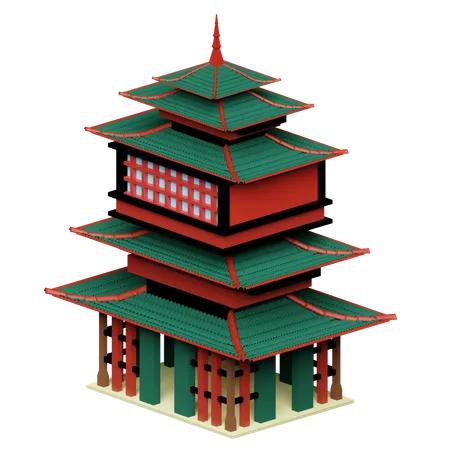 Free Japanischer Tempel  3D Illustration