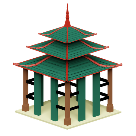 Free Japanischer Tempel  3D Illustration