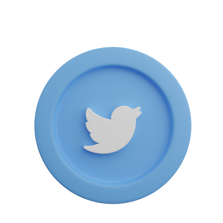 Free Logotipo de twitter  3D Logo