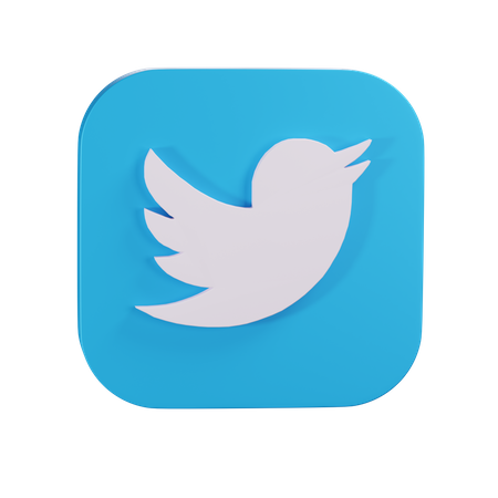 Free Logotipo de twitter  3D Icon