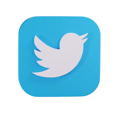 Free Logotipo de twitter  3D Icon