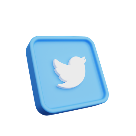 Free Logotipo do Twitter  3D Logo