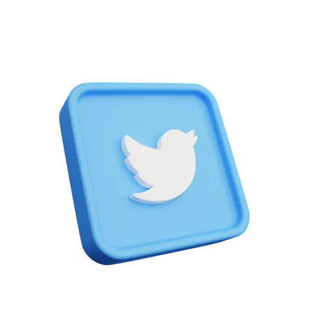 Free Logotipo do Twitter  3D Logo