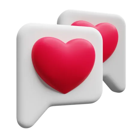 Free Love messages  3D Illustration