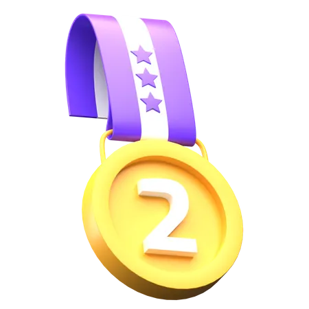 Free Medalha de segundo lugar  3D Illustration