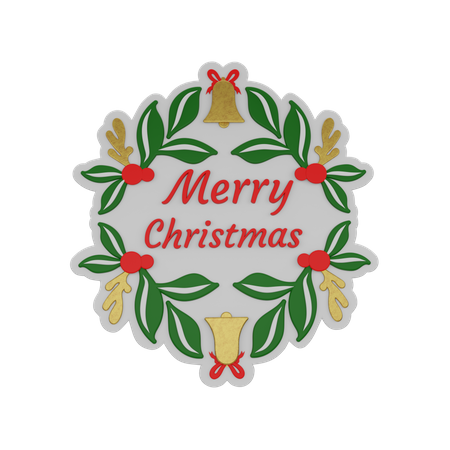 Free Merry Christmas  3D Sticker