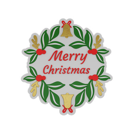 Free Merry Christmas  3D Sticker