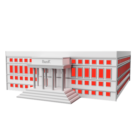 Free Money Heist Bank  3D Illustration