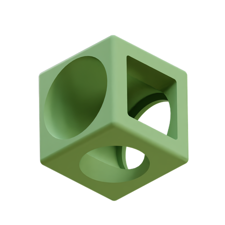 Free Multi Shape Boolean Cube  3D Icon