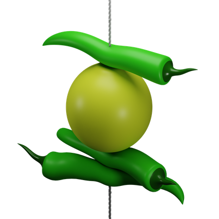 Free Nimbu mirchi  3D Illustration