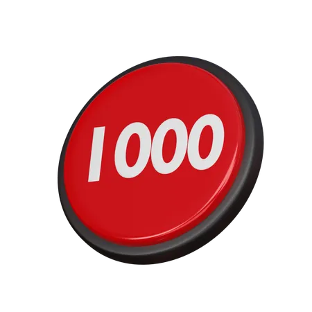 Free Number 1000  3D Icon