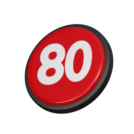 Free 80番  3D Icon