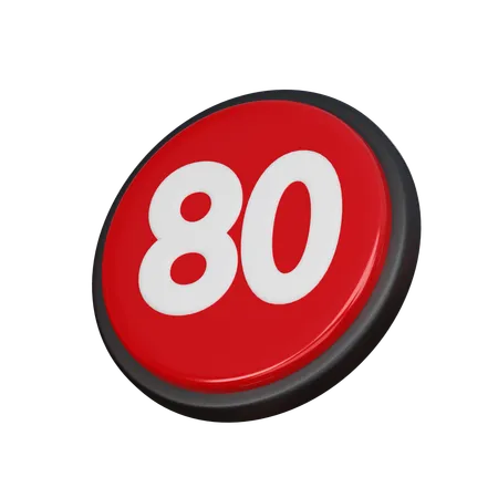 Free 80番  3D Icon