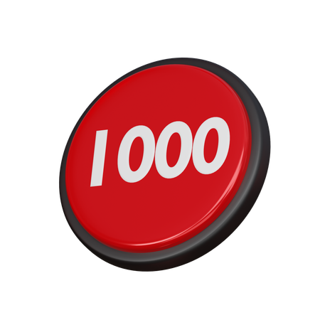 Free Número 1000  3D Icon