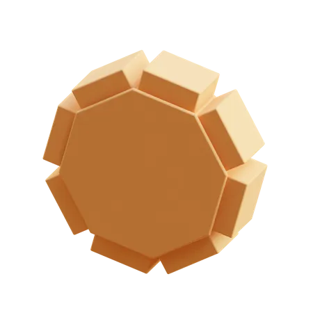 Free Octagon Extrusion  3D Icon