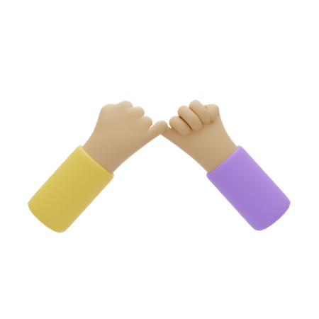 Free Pinky Promise Gesture  3D Illustration