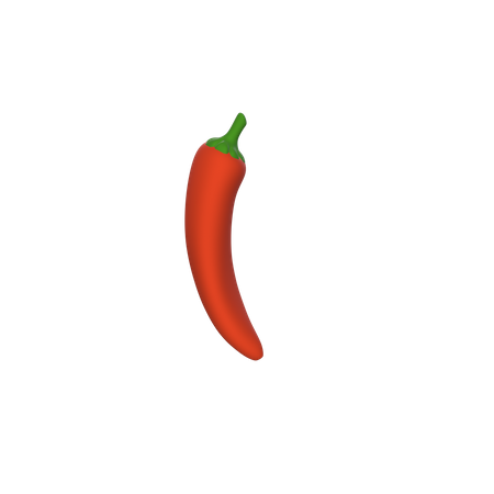 Free Red Chili  3D Icon