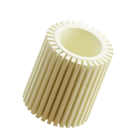 Free Ribbed Cylinder Min  3D Icon