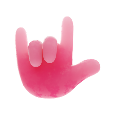 Free Rock hand gesture  3D Illustration