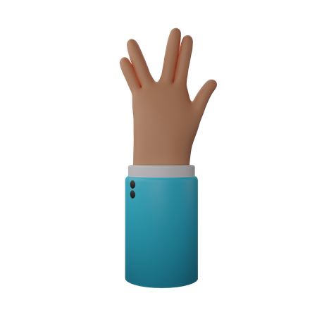 Free Spoke Hand Sign  3D Illustration