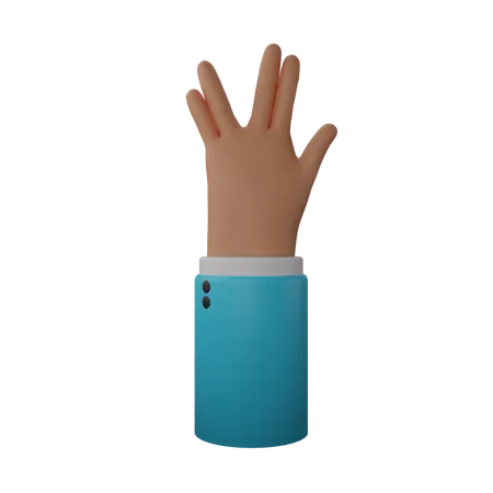 Free Spoke Hand Sign  3D Illustration