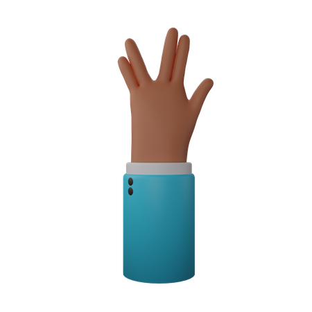 Free Spoke hand sign  3D Illustration