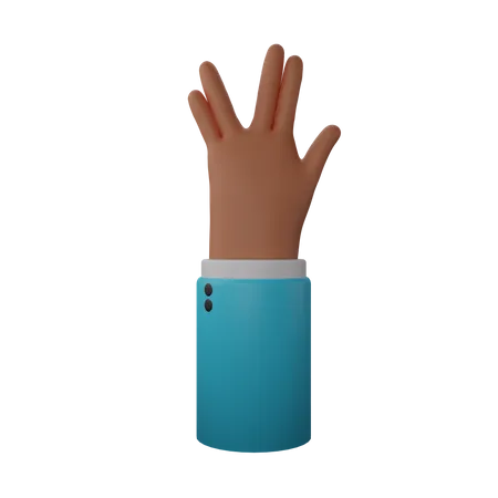 Free Spoke hand sign  3D Illustration