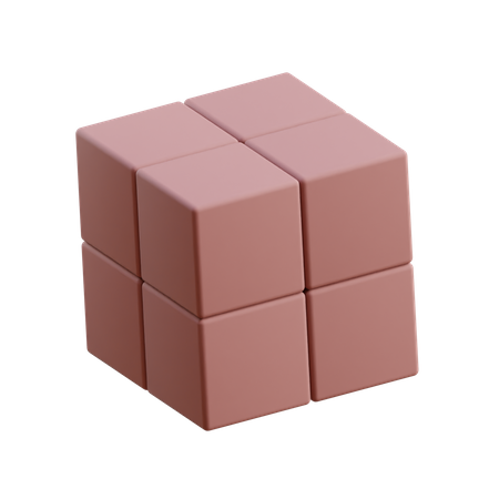 Free Stacked Cube  3D Icon