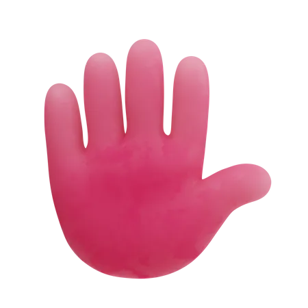 Free Stop hand gesture  3D Illustration