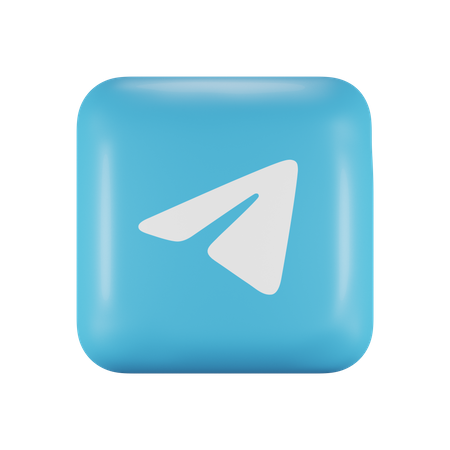 Free Telegram  3D Logo