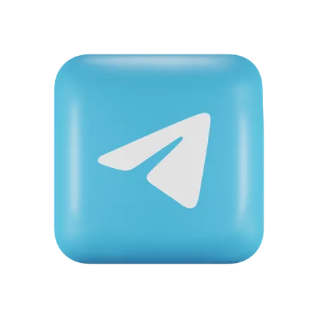 Free Telegram  3D Logo