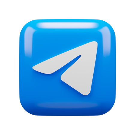 Free Telegram  3D Logo