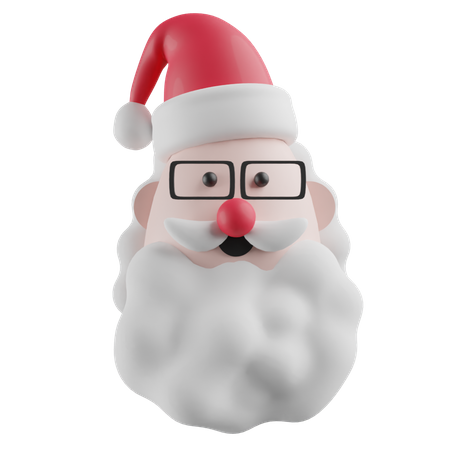 Free Tête de père Noël  3D Icon