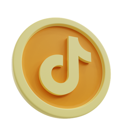 Free Tiktok Coin  3D Icon