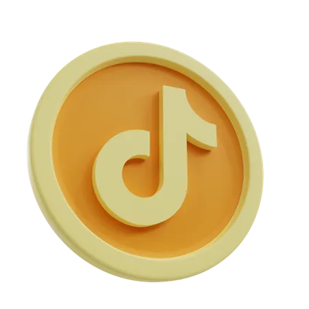 Free Tiktok Coin  3D Icon