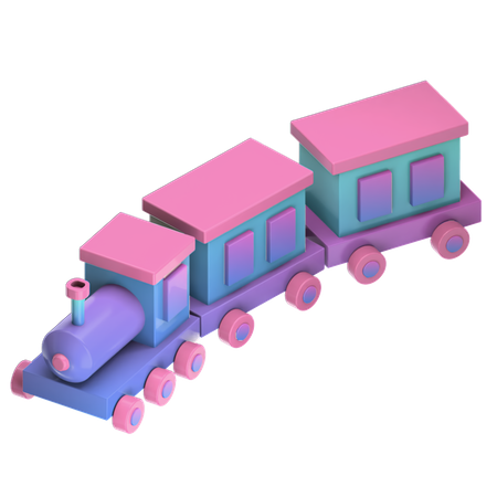 Free Train  3D Illustration