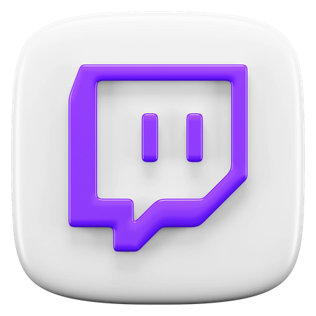 Free Twitch  3D Icon