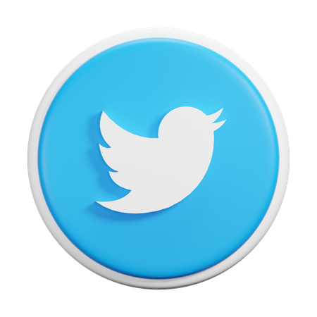 Free Twitter  3D Icon