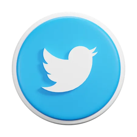 Free Twitter  3D Icon