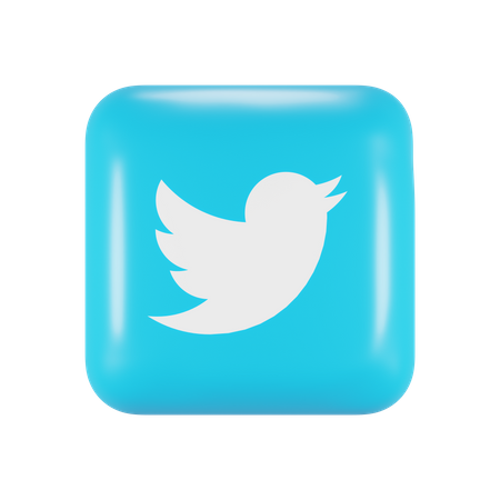 Free Twitter  3D Logo