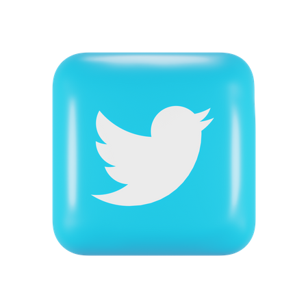 Free Twitter  3D Logo