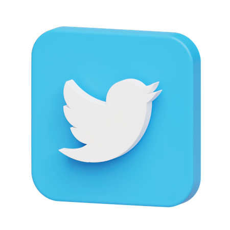 Free Logotipo do Twitter  3D Logo