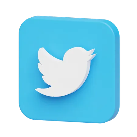 Free Logotipo do Twitter  3D Logo