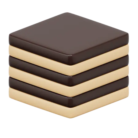 Free Vanila Chocolate Layer Cake  3D Icon