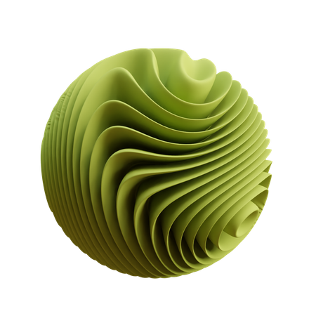 Free Wave Sphere  3D Icon