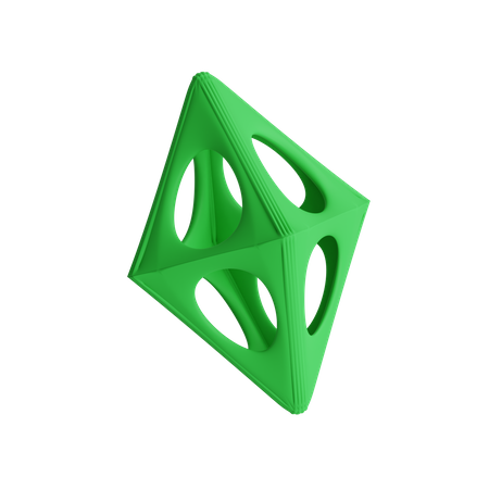 Free Wireframe Octahedron  3D Illustration