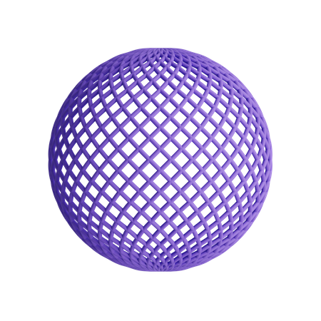 Free Wireframe sphere  3D Illustration